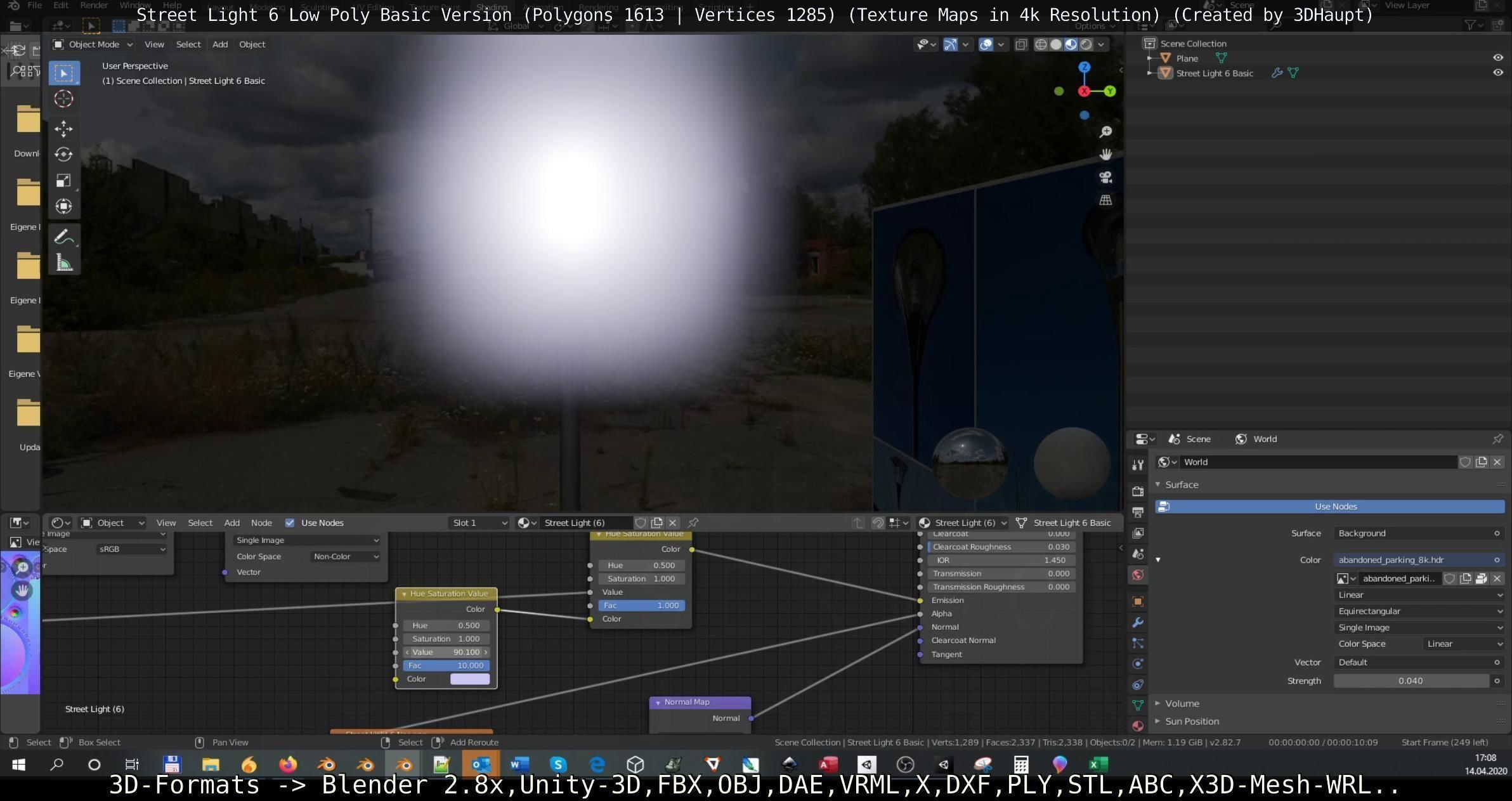 Street Light 6 Basic Version Low-poly 3D model_64