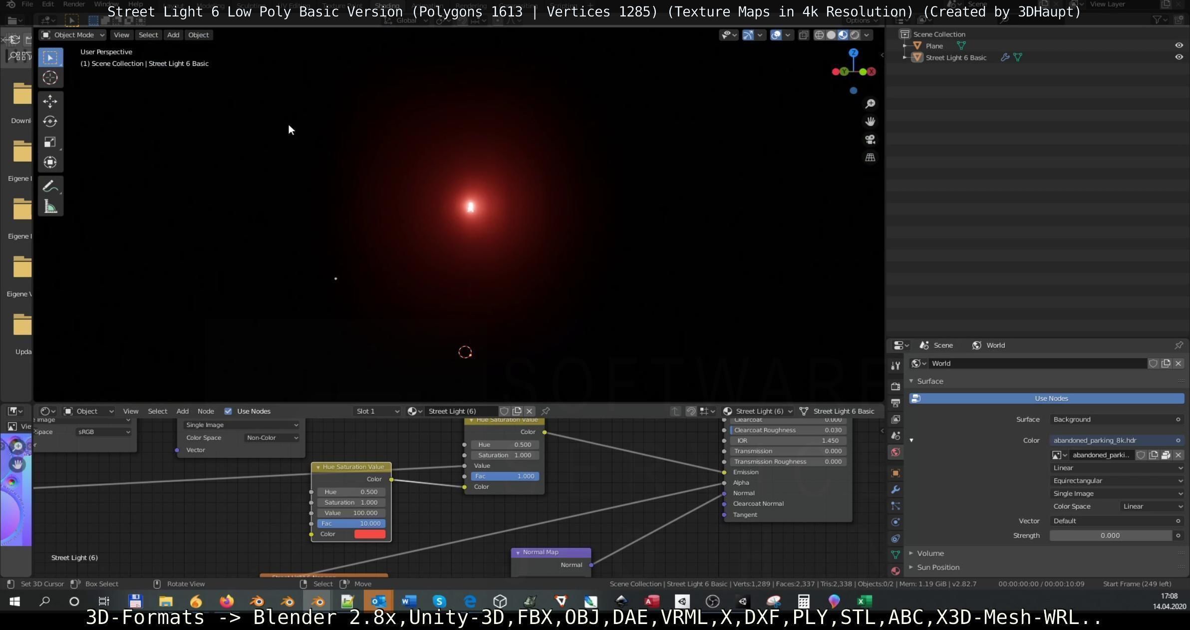 Street Light 6 Basic Version Low-poly 3D model_60