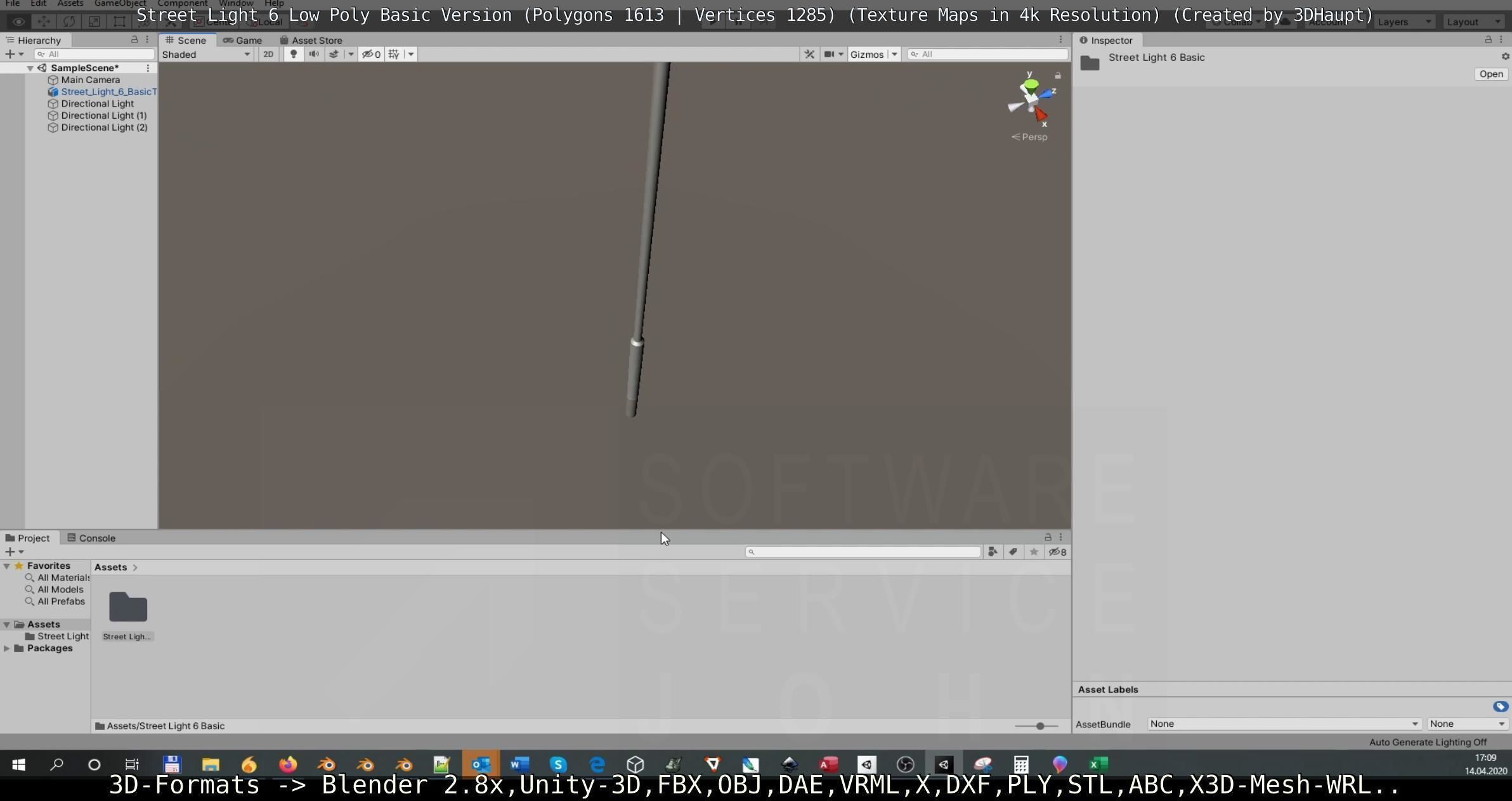Street Light 6 Basic Version Low-poly 3D model_139