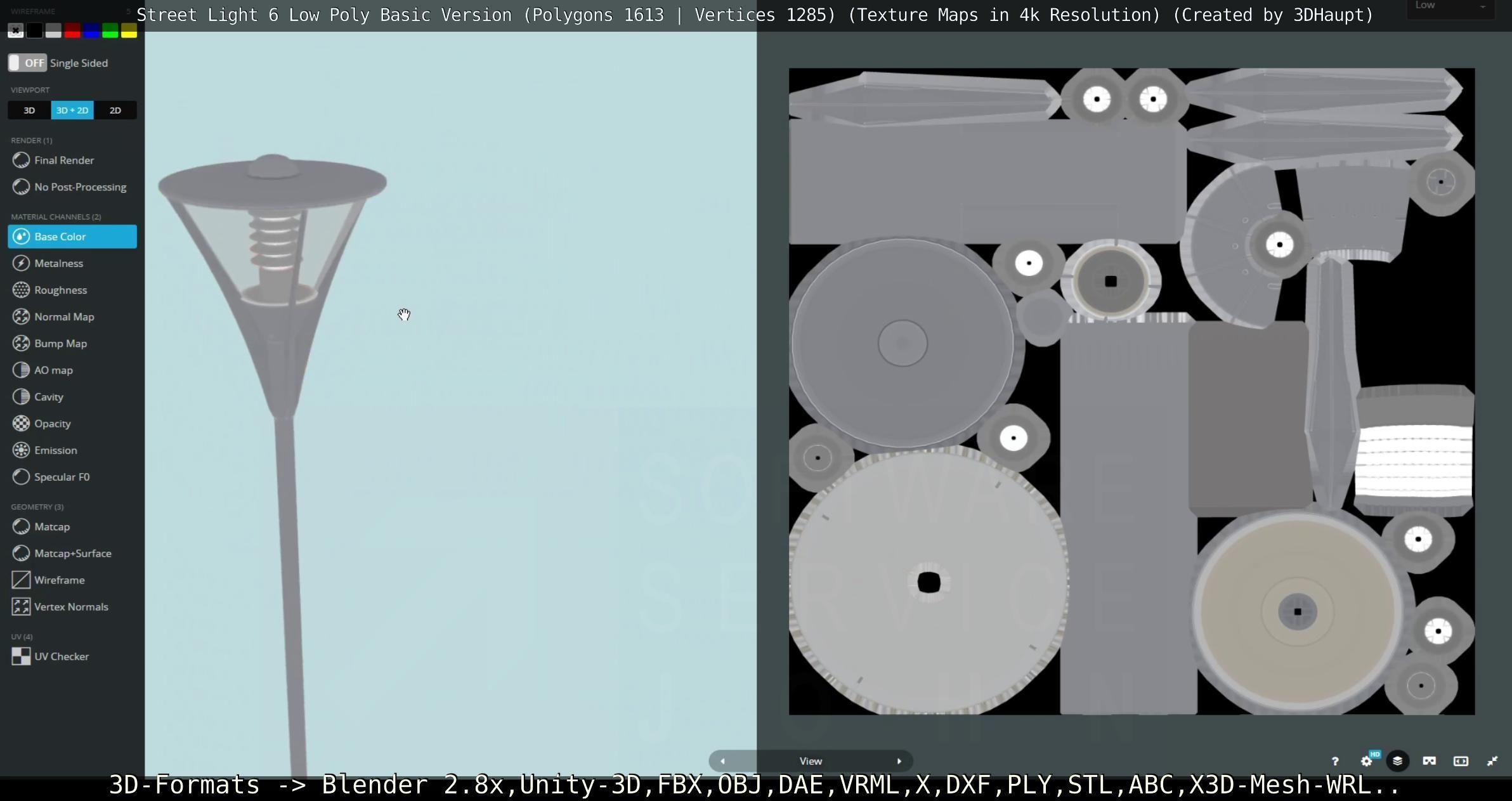 Street Light 6 Basic Version Low-poly 3D model_95