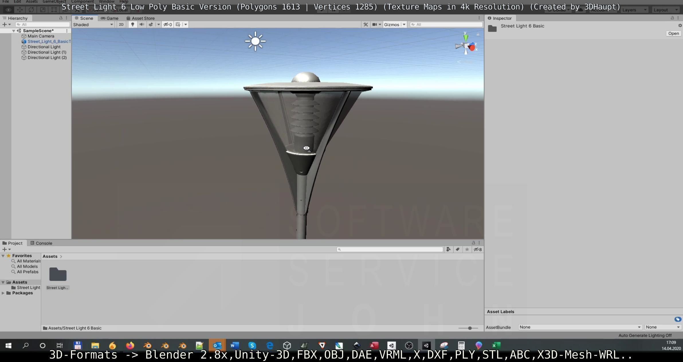 Street Light 6 Basic Version Low-poly 3D model_134