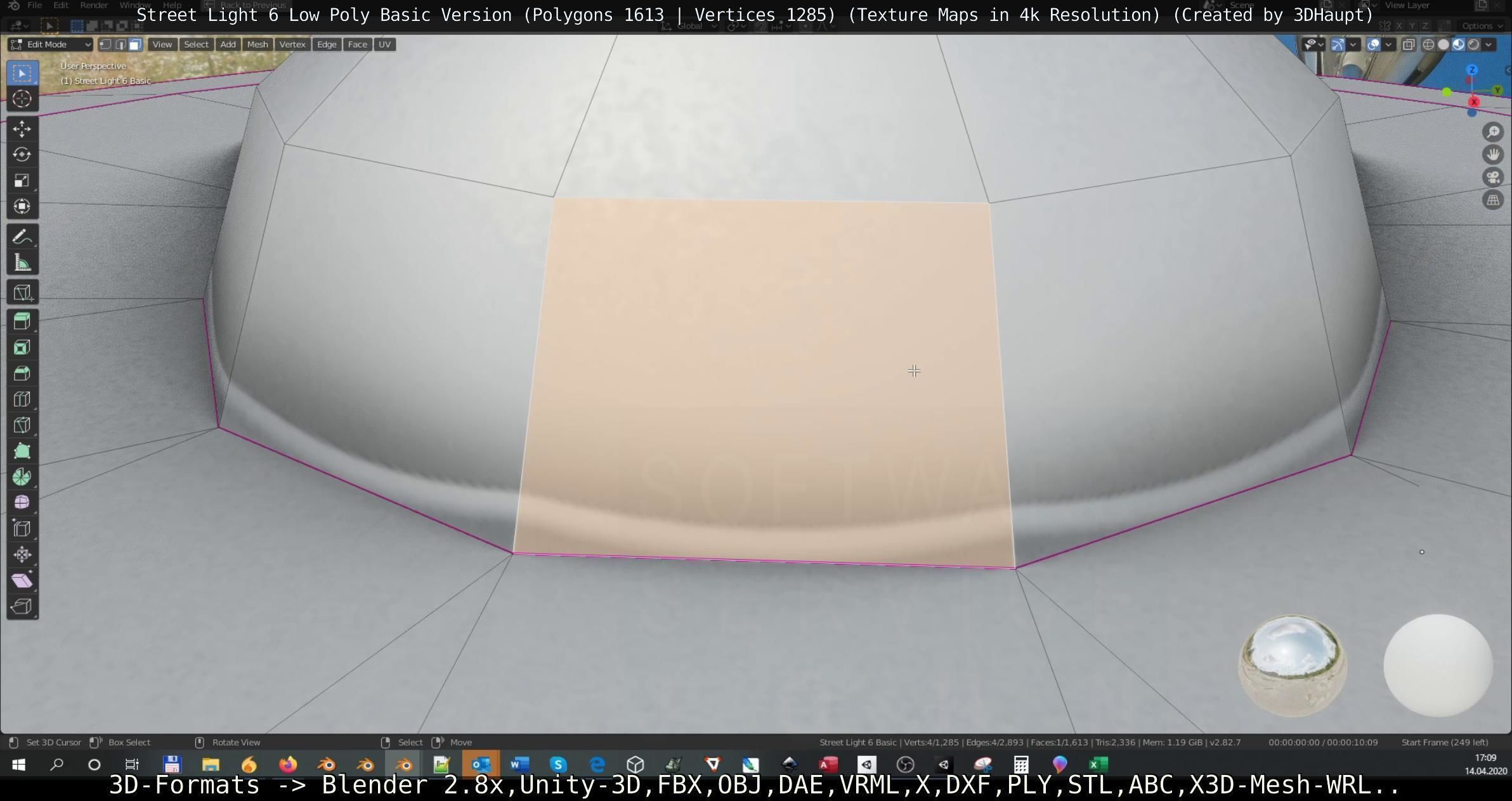 Street Light 6 Basic Version Low-poly 3D model_87