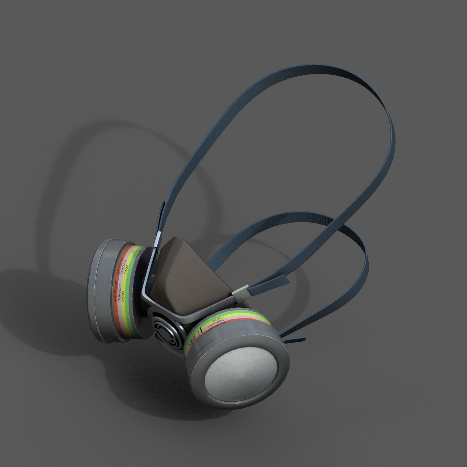 Gas mask helmet 3d safety isolated fantasy human  Low-poly 3D model_5