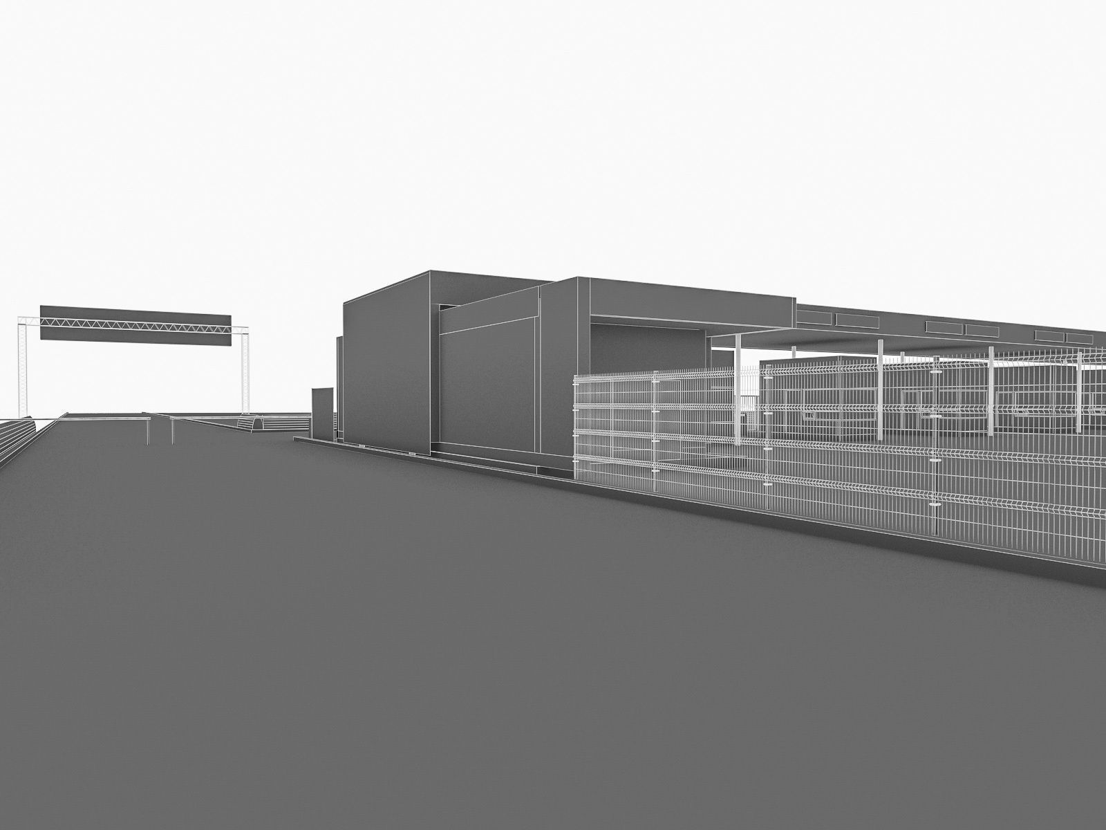 Port Terminal Low-poly 3D model_16