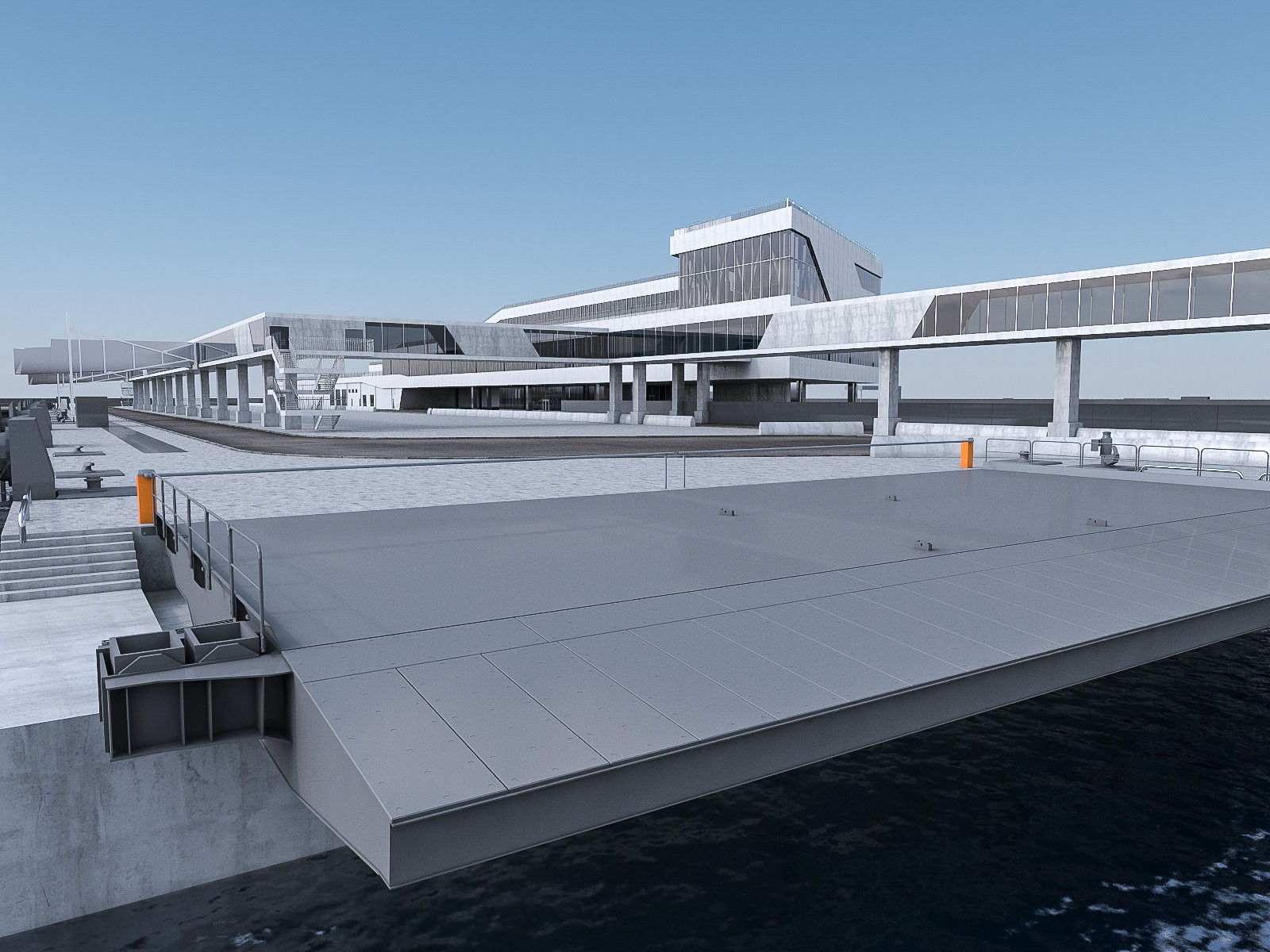 Port Terminal Low-poly 3D model_2