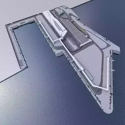 Port Terminal Low-poly 3D model