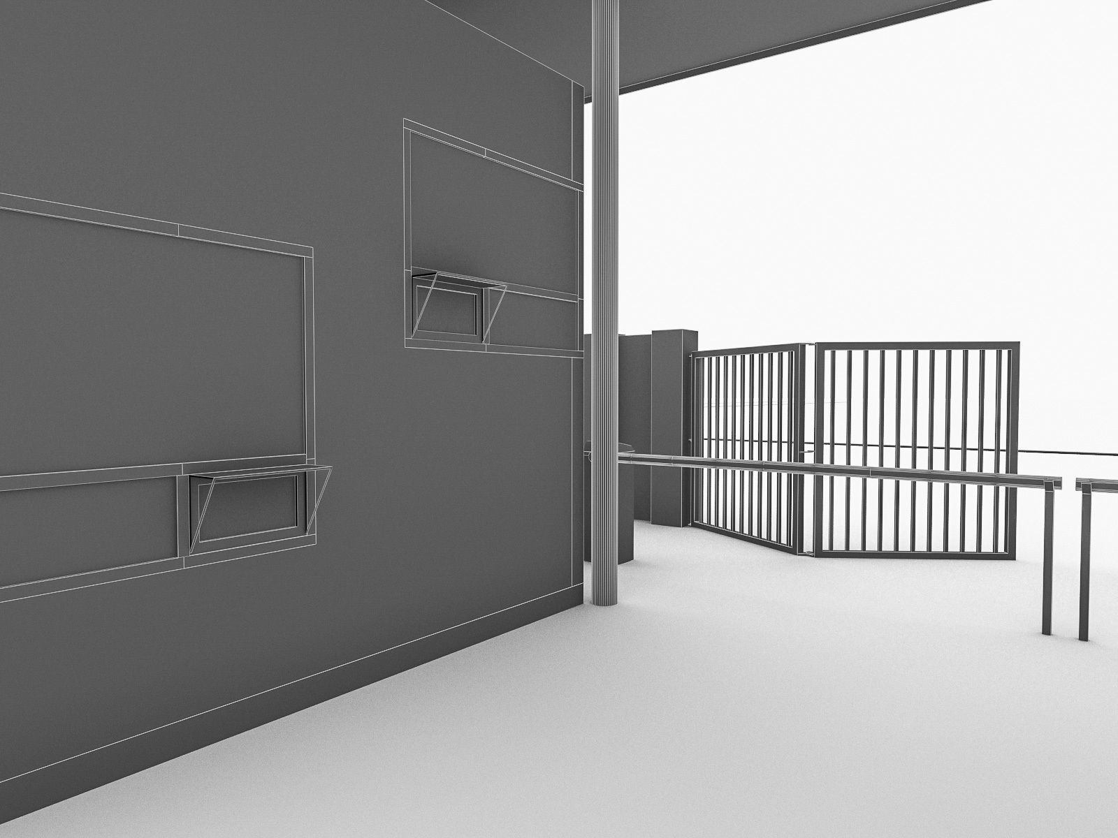 Port Terminal Low-poly 3D model_14