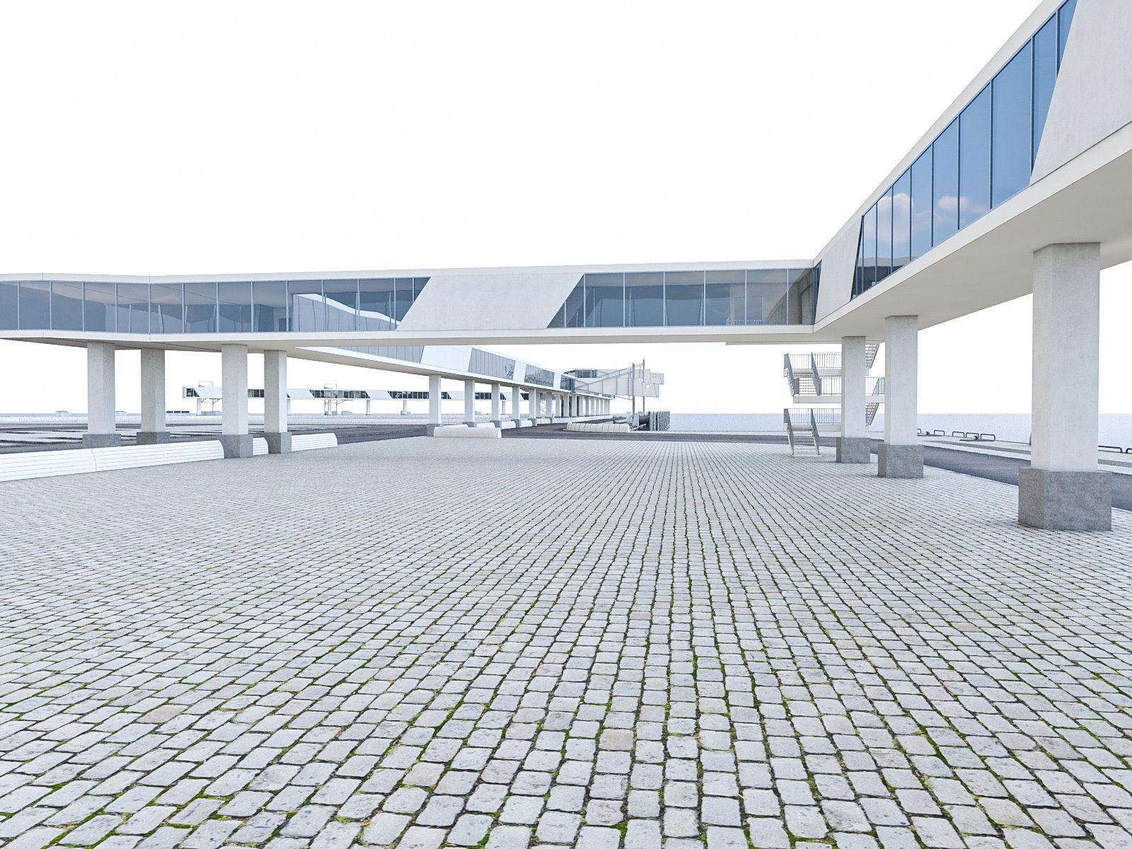 Port Terminal Low-poly 3D model_10