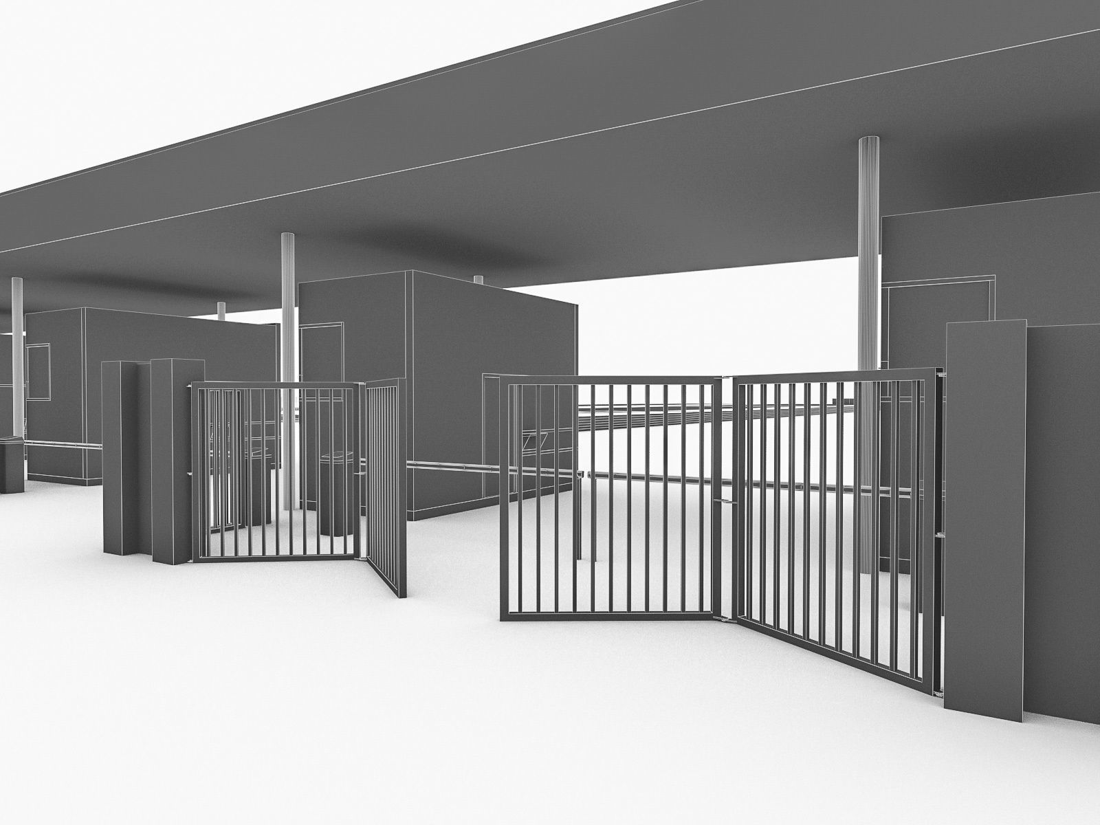 Port Terminal Low-poly 3D model_13