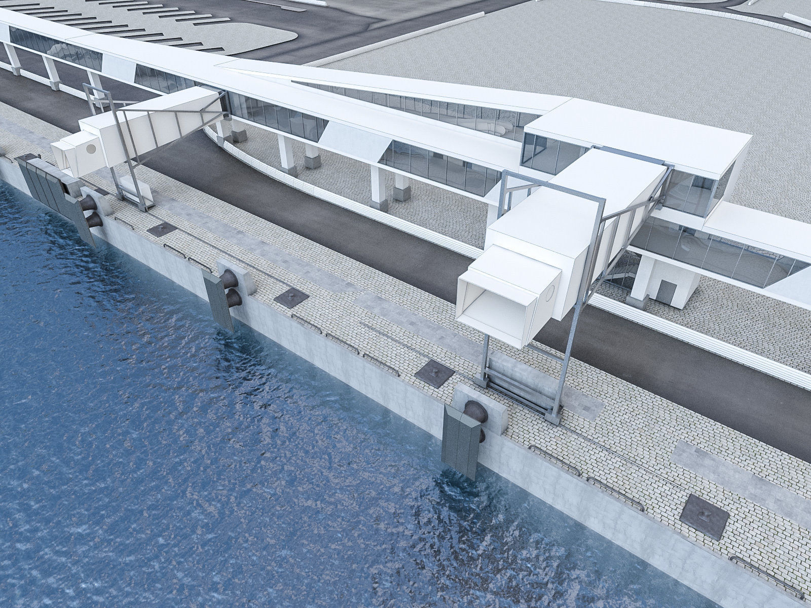 Port Terminal Low-poly 3D model_12