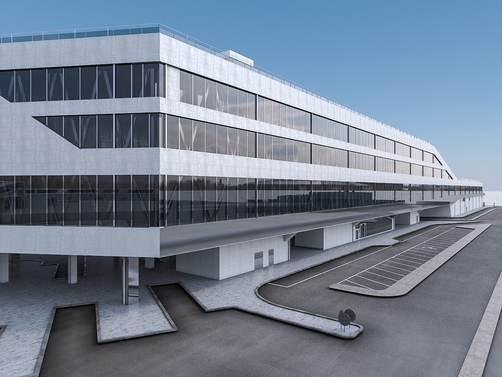 Port Terminal Low-poly 3D model_5