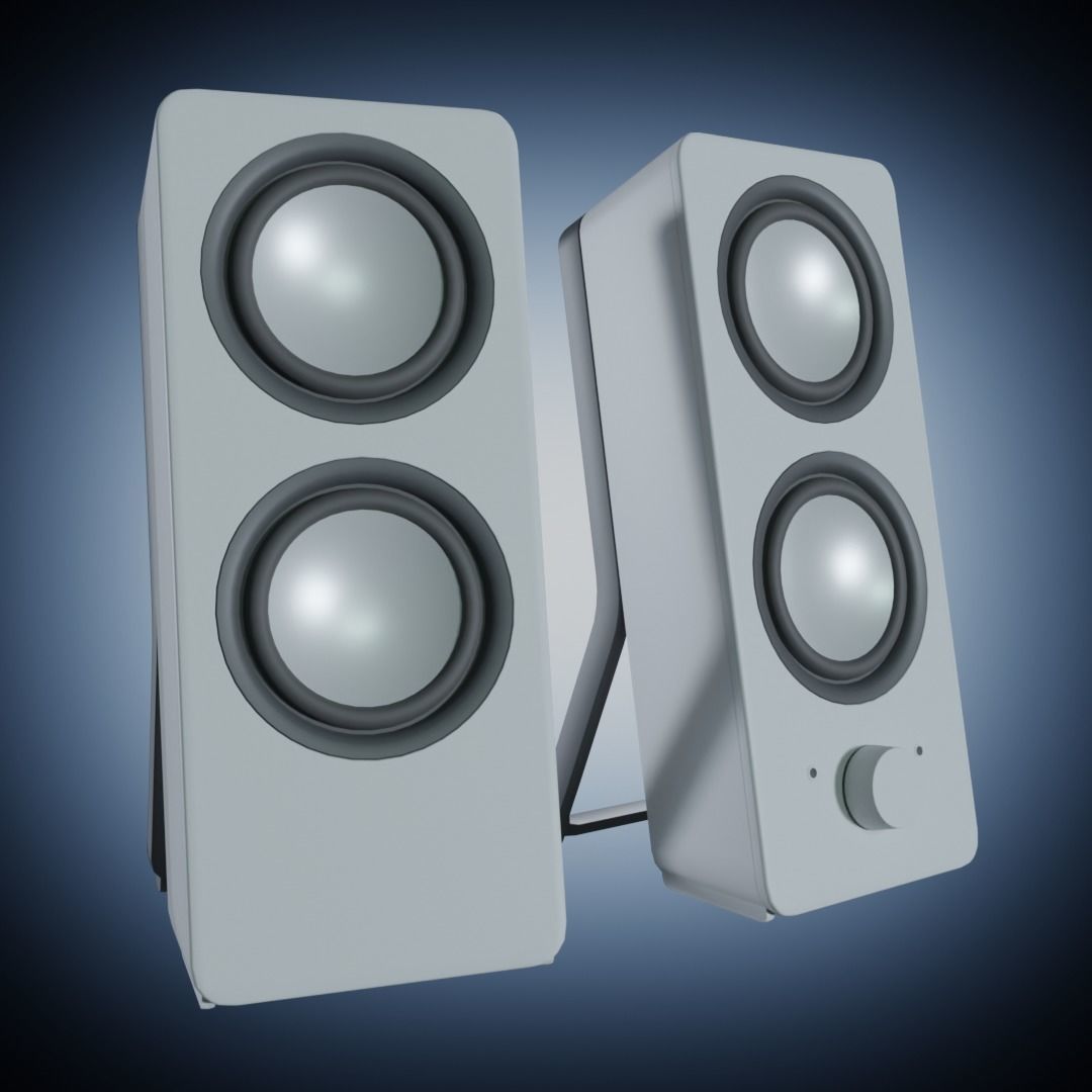 Speakers pair of stainless steel door handles Free 3D model