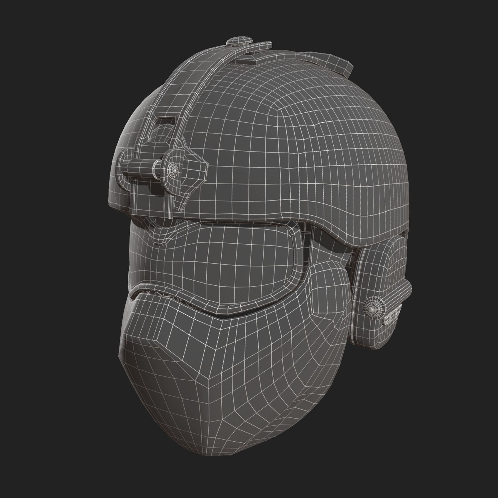  helmet 3d model military combat fantasy futuristic  Low-poly 3D model_11