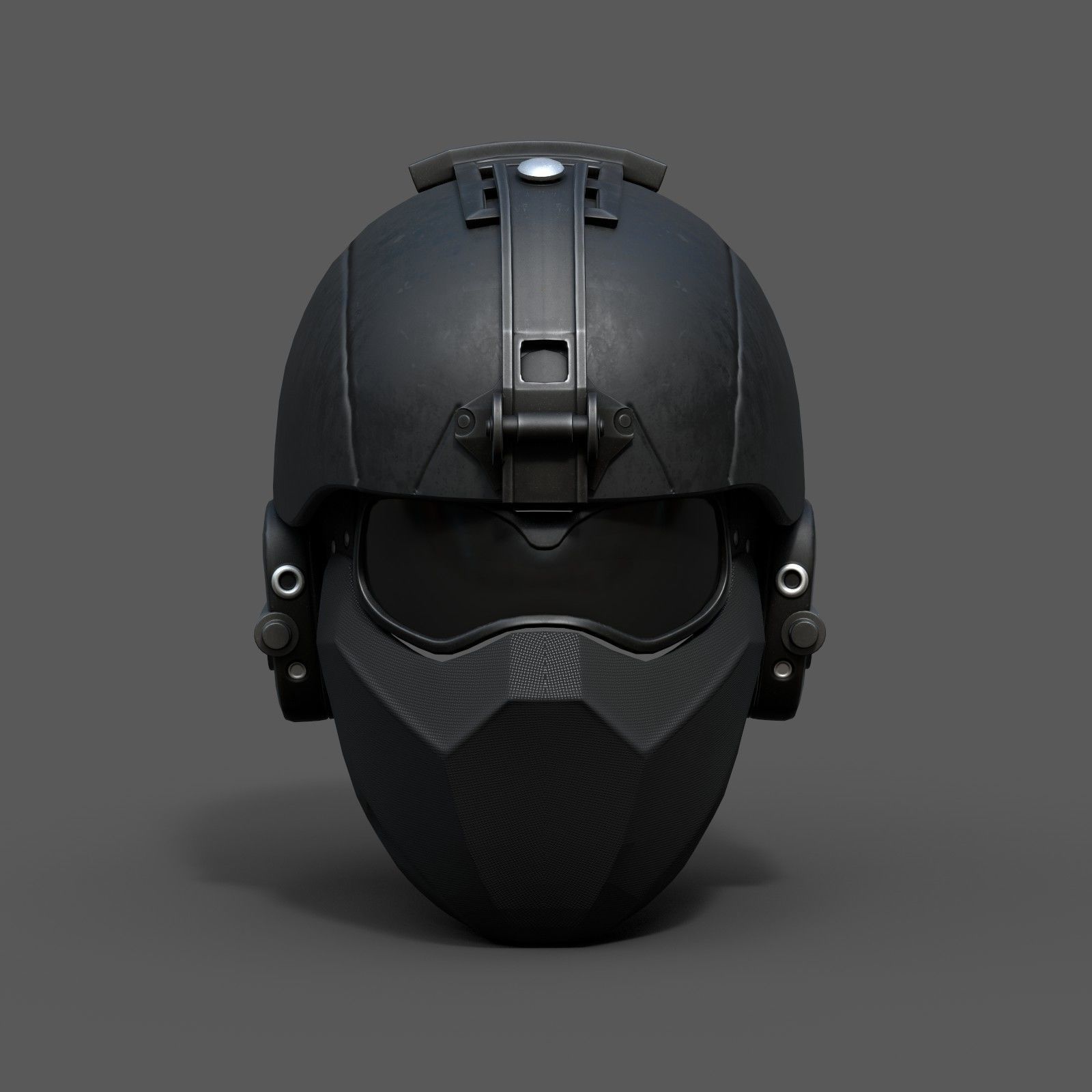  helmet 3d model military combat fantasy futuristic  Low-poly 3D model_3