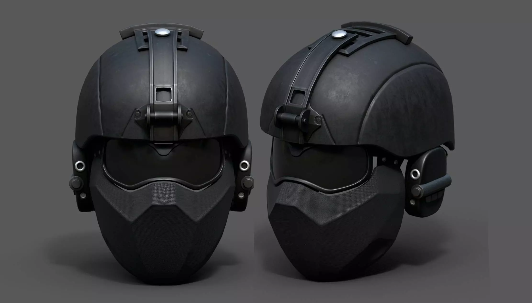  helmet 3d model military combat fantasy futuristic  Low-poly 3D model_0