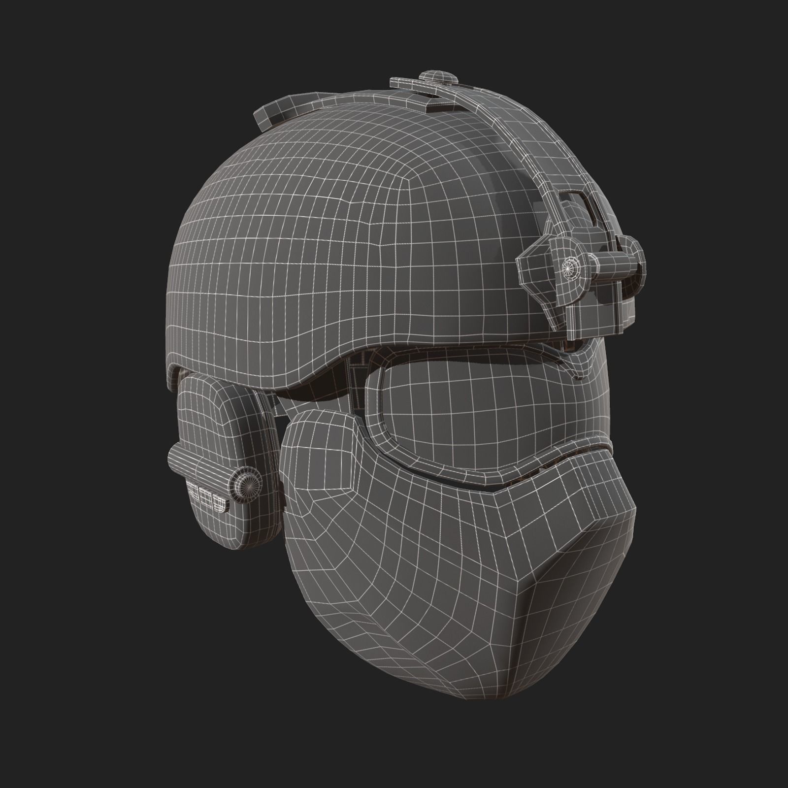  helmet 3d model military combat fantasy futuristic  Low-poly 3D model_9