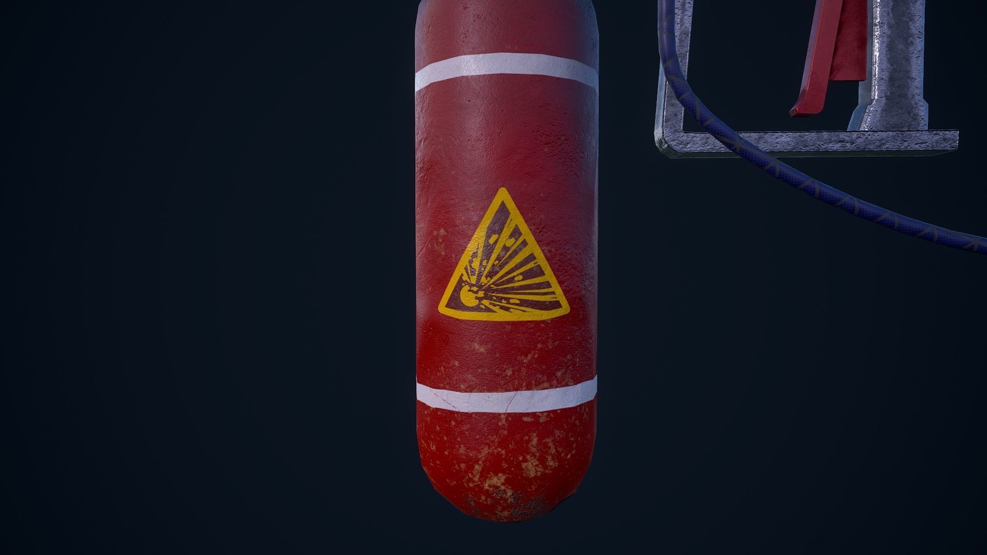 Flamethrower grenade launcher Low-poly 3D model_14