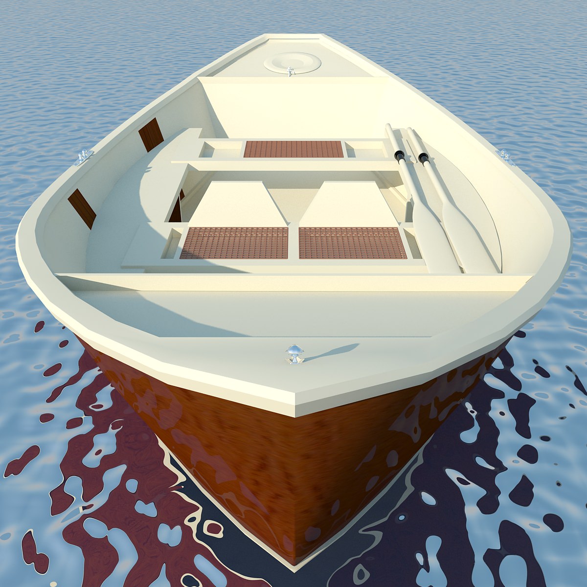 Wooden Boat MAX 2011 3D model_2