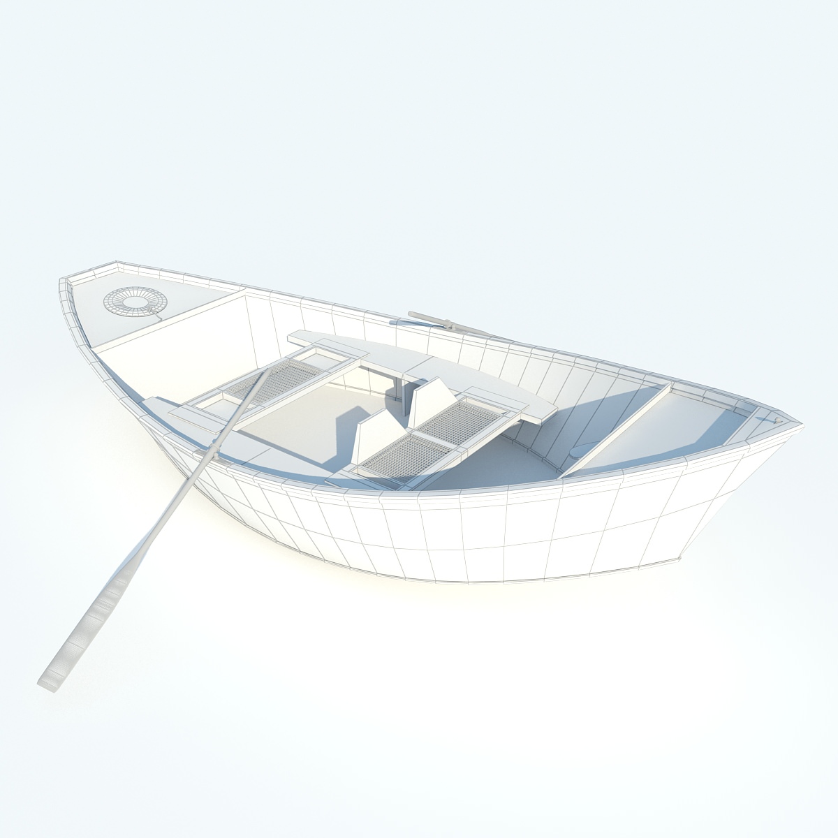 Wooden Boat MAX 2011 3D model_8