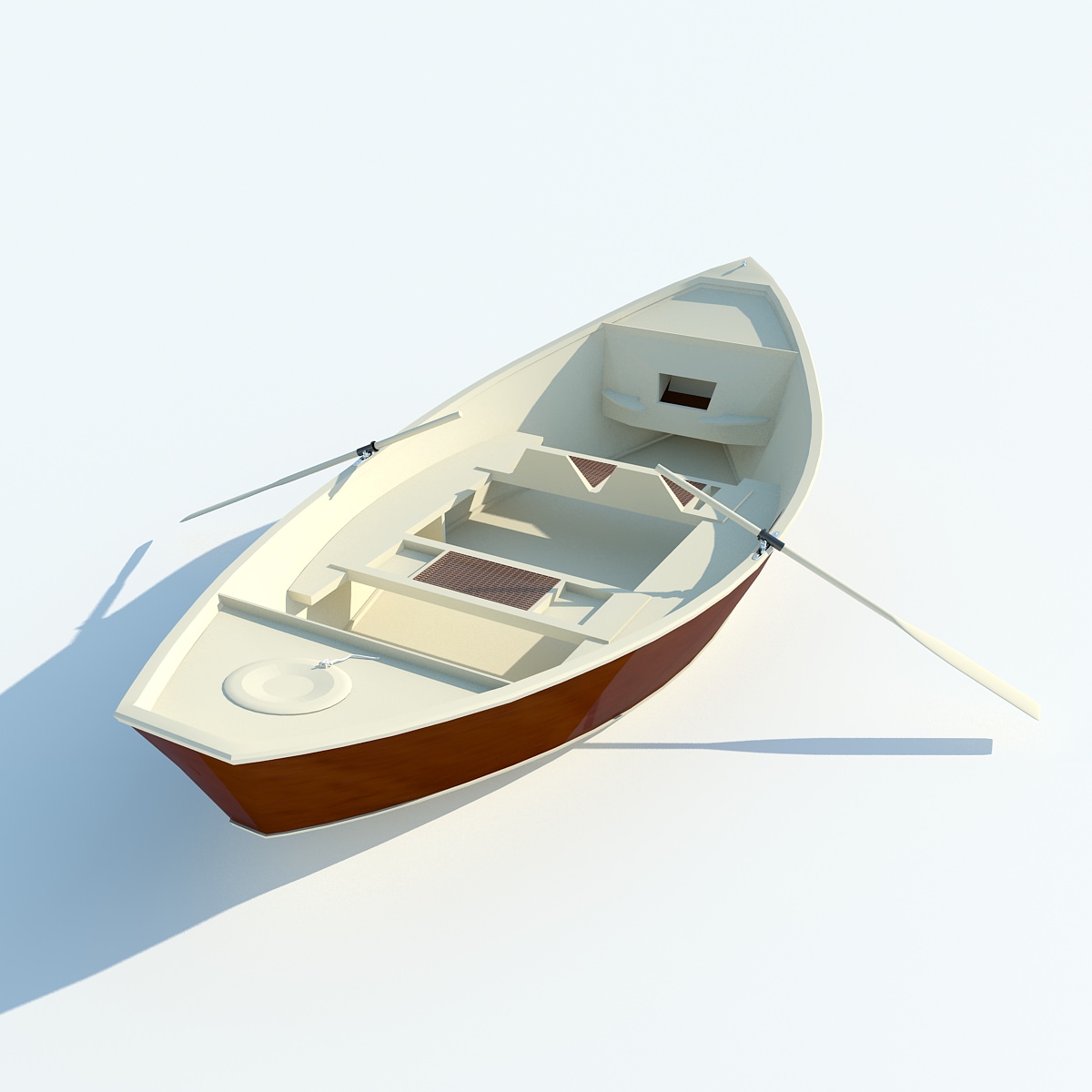 Wooden Boat MAX 2011 3D model_3