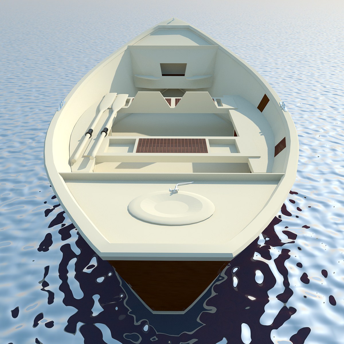 Wooden Boat MAX 2011 3D model_1