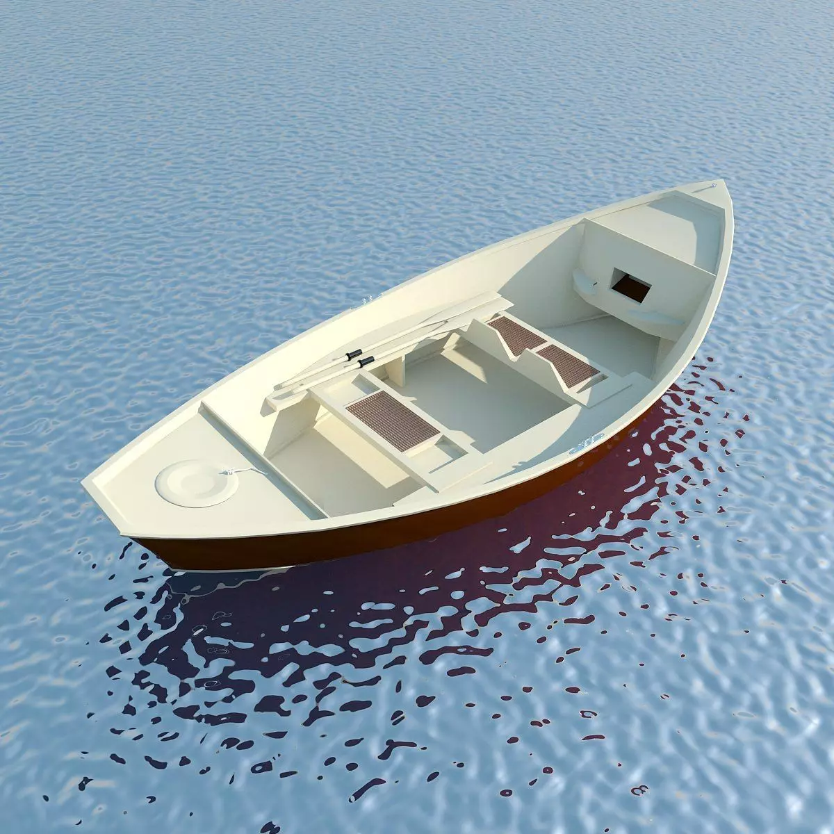 Wooden Boat MAX 2011 3D model_0