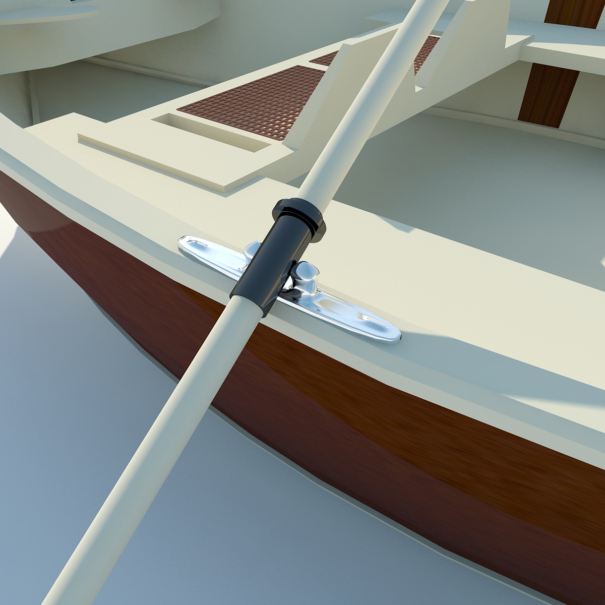 Wooden Boat MAX 2011 3D model_4