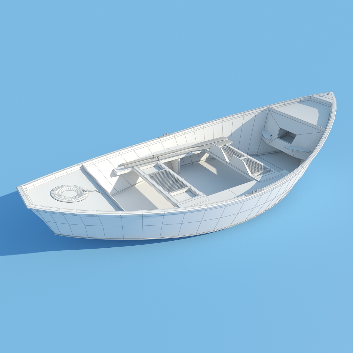 Wooden Boat MAX 2011 3D model_7