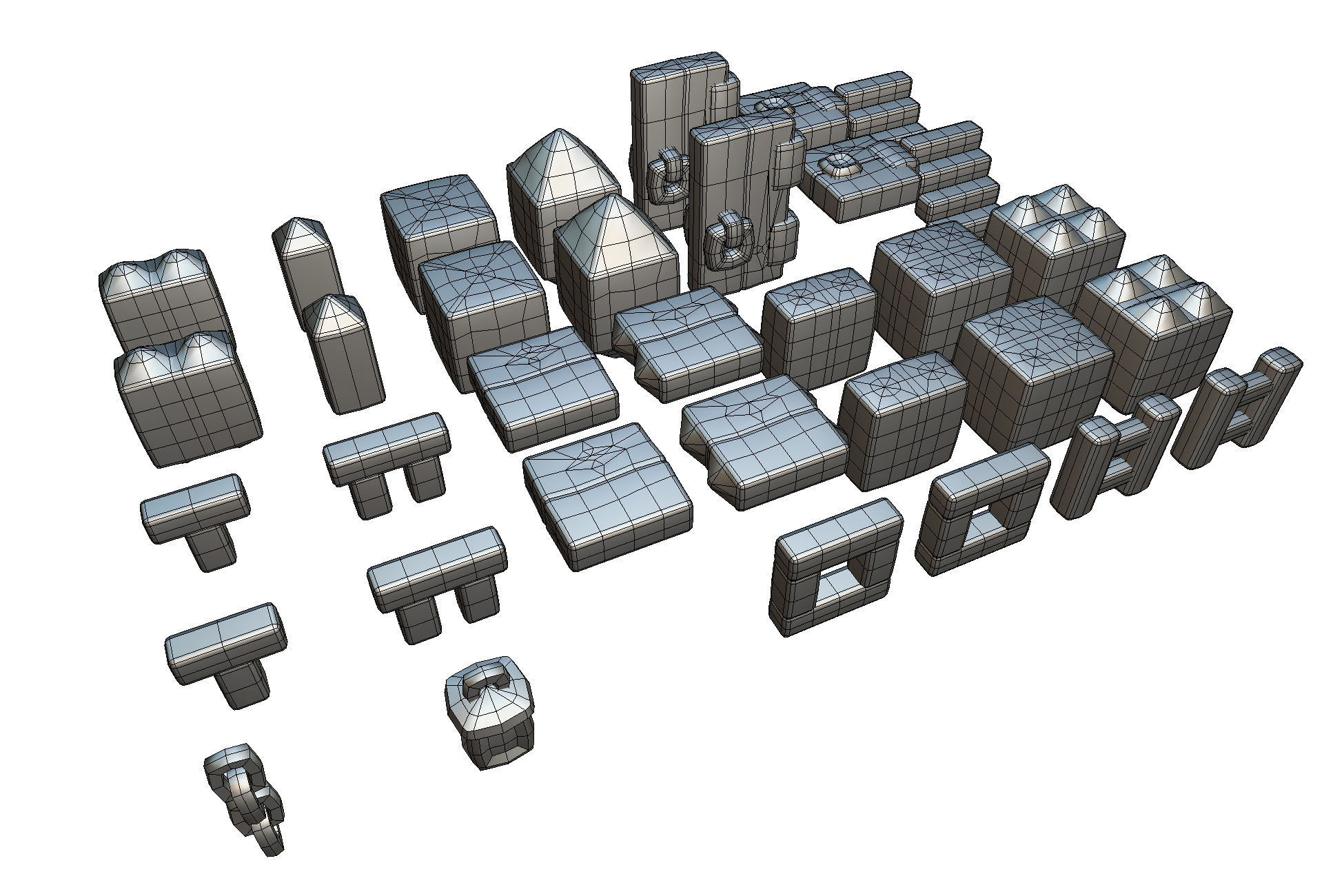Cube World Wood Block - Proto Series Low-poly 3D model_5