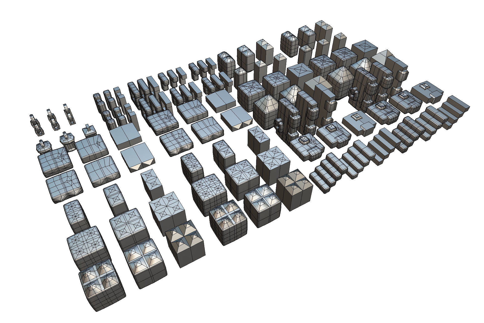 Cube World Wood Block - Proto Series Low-poly 3D model_7