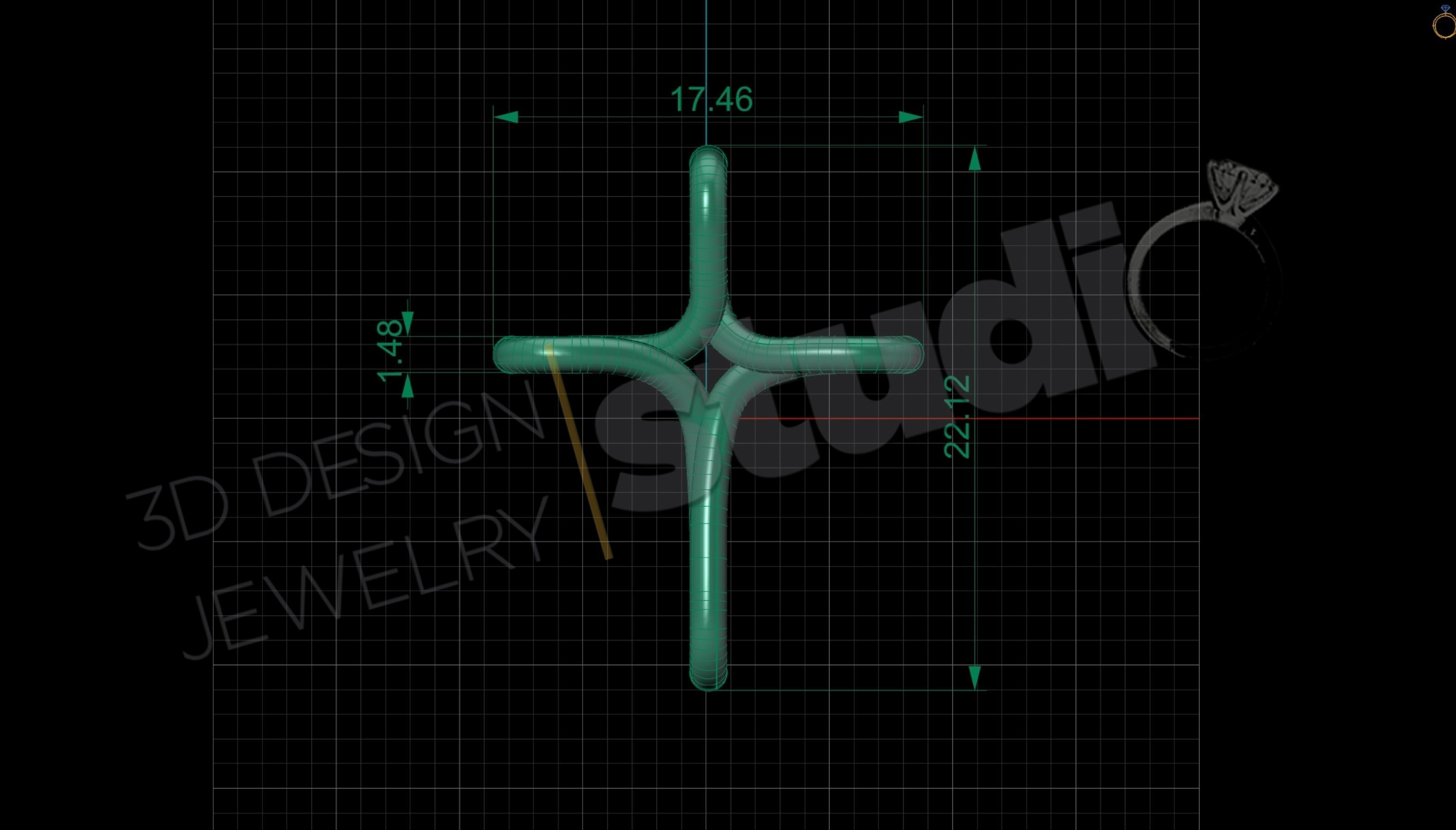 Tiffany infinity cross christian cross design with 3d model 3D print model_5