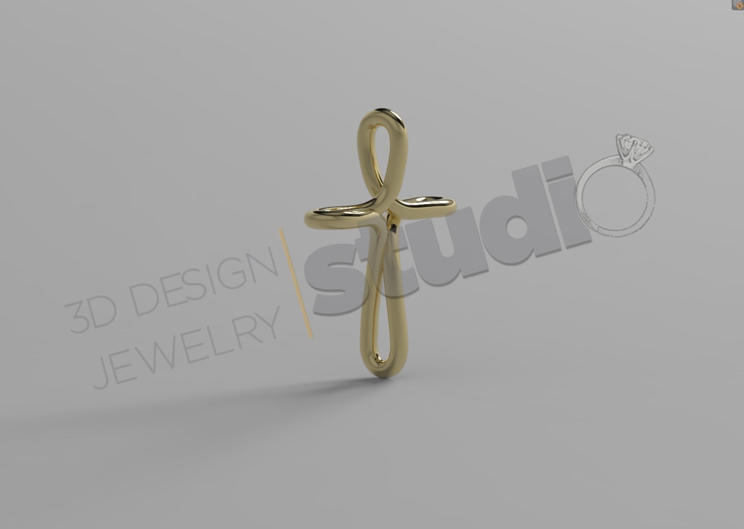 Tiffany infinity cross christian cross design with 3d model 3D print model_3