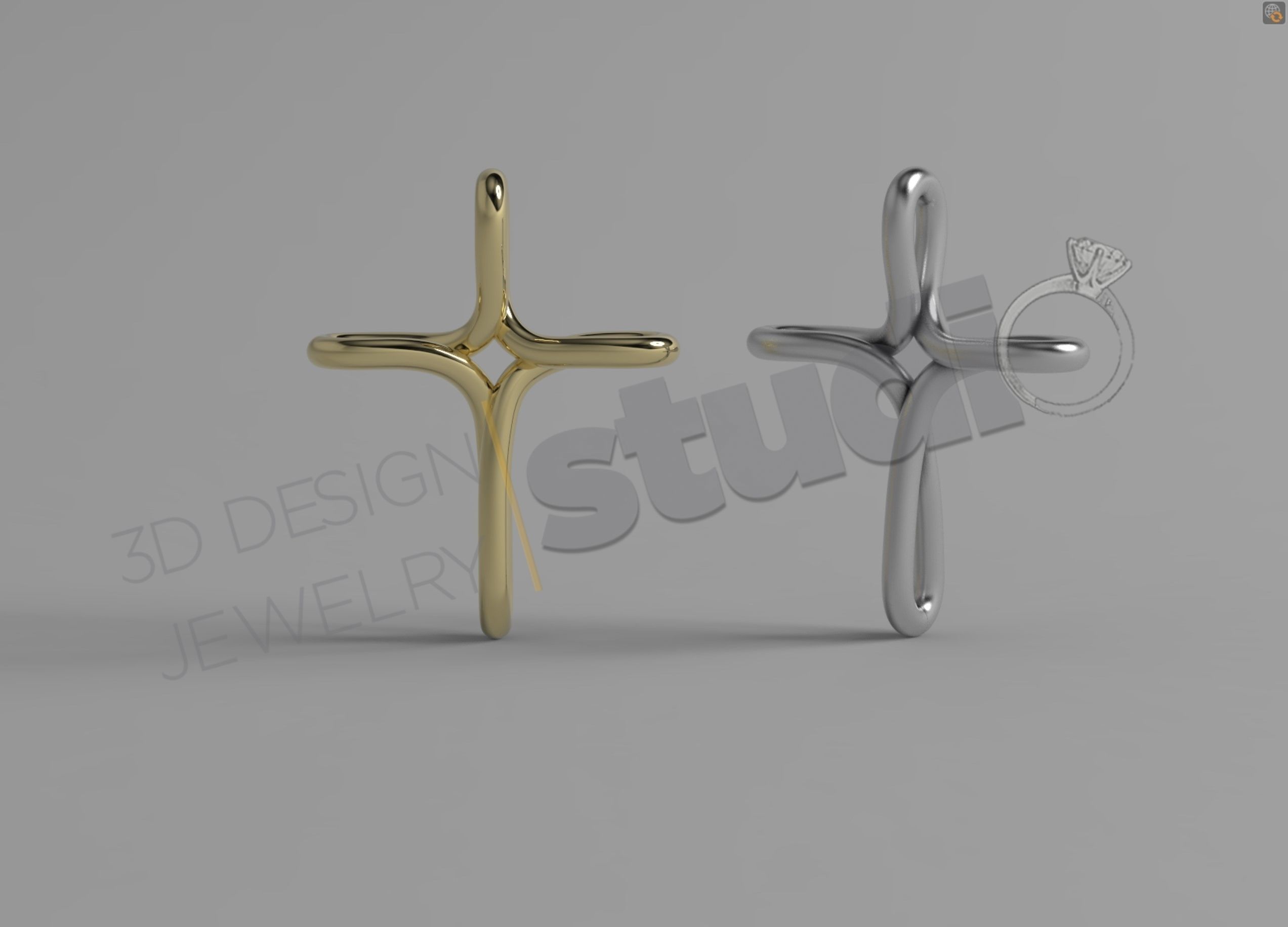 Tiffany infinity cross christian cross design with 3d model 3D print model_1