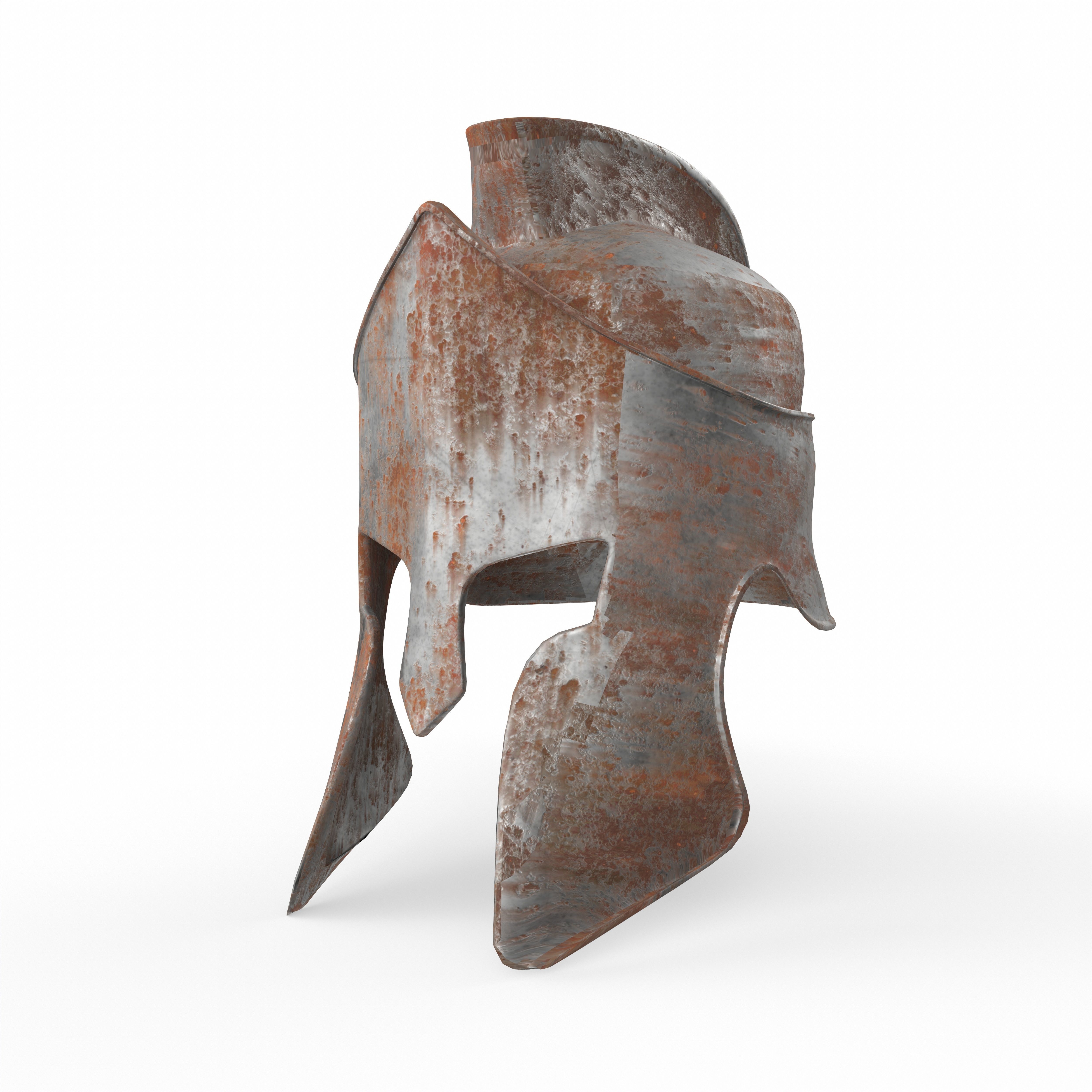 Spartan Helmet Game Ready 3D model_2