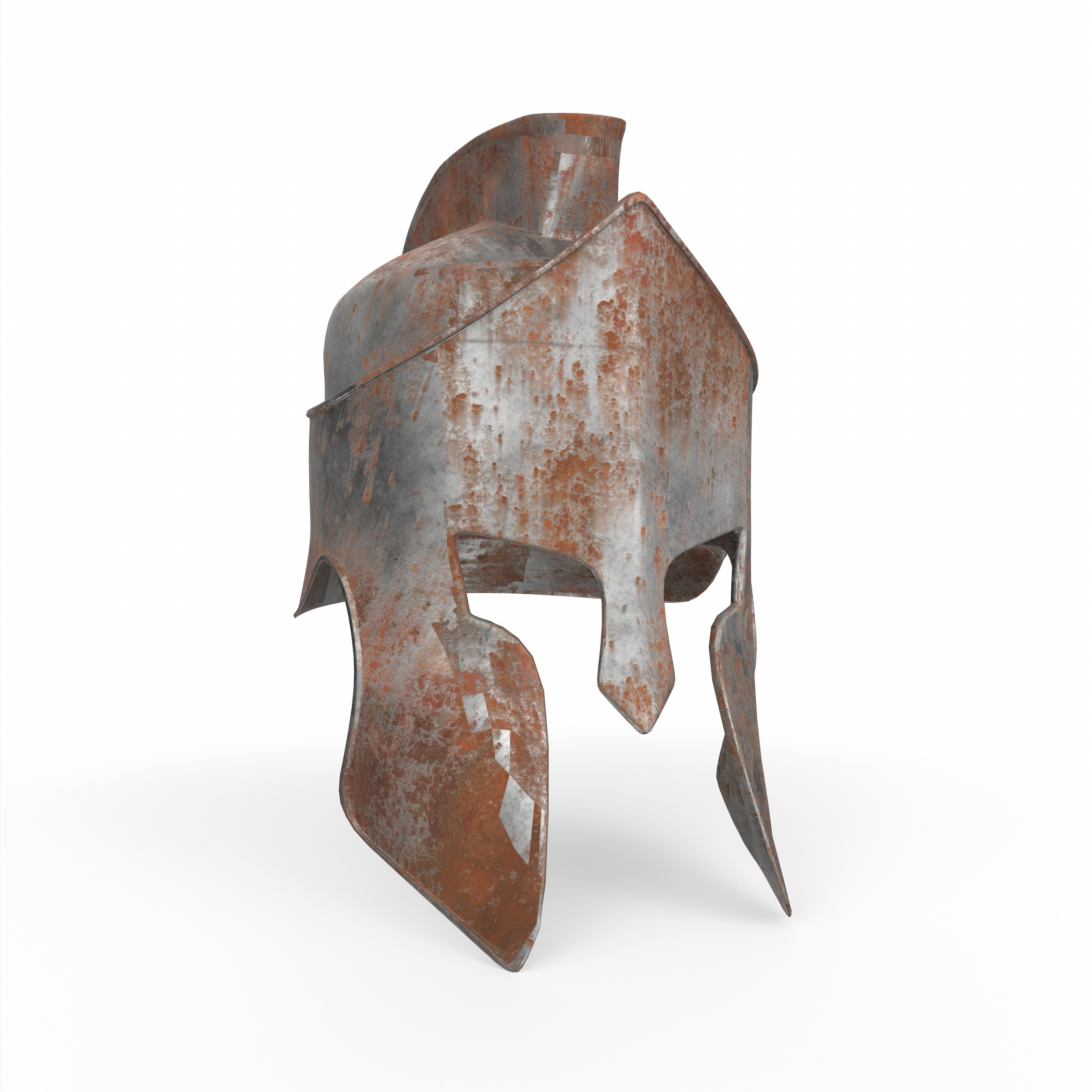 Spartan Helmet Game Ready 3D model_1