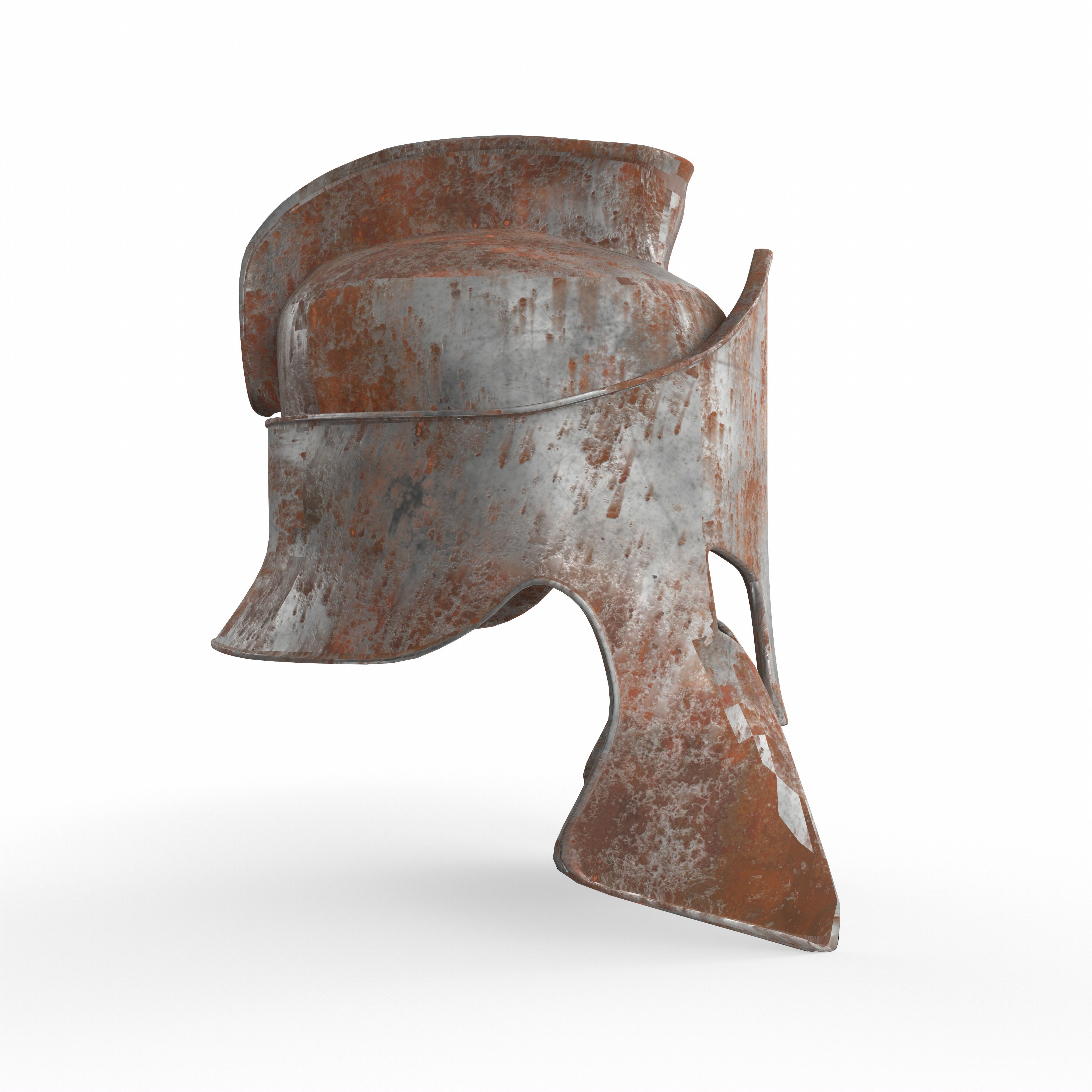 Spartan Helmet Game Ready 3D model_4