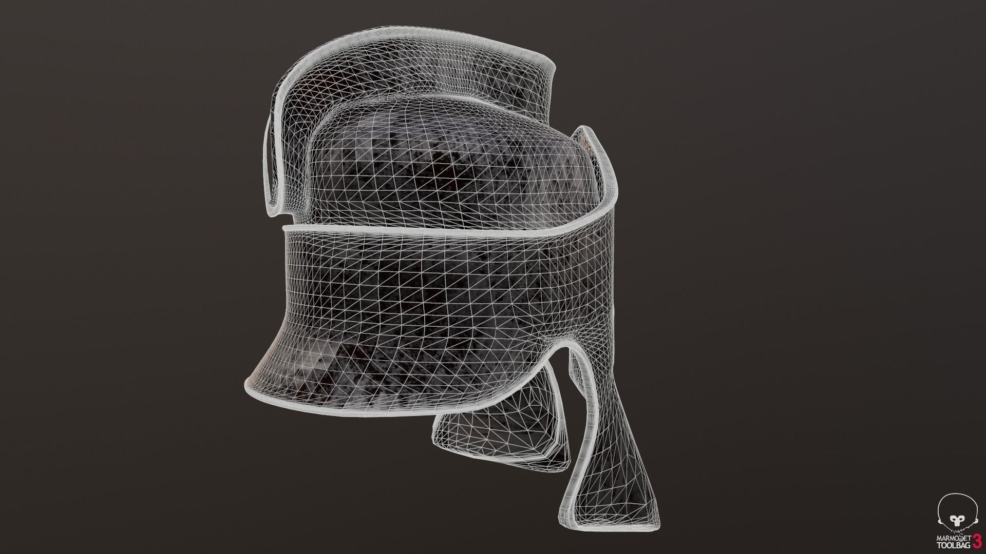 Spartan Helmet Game Ready 3D model_13