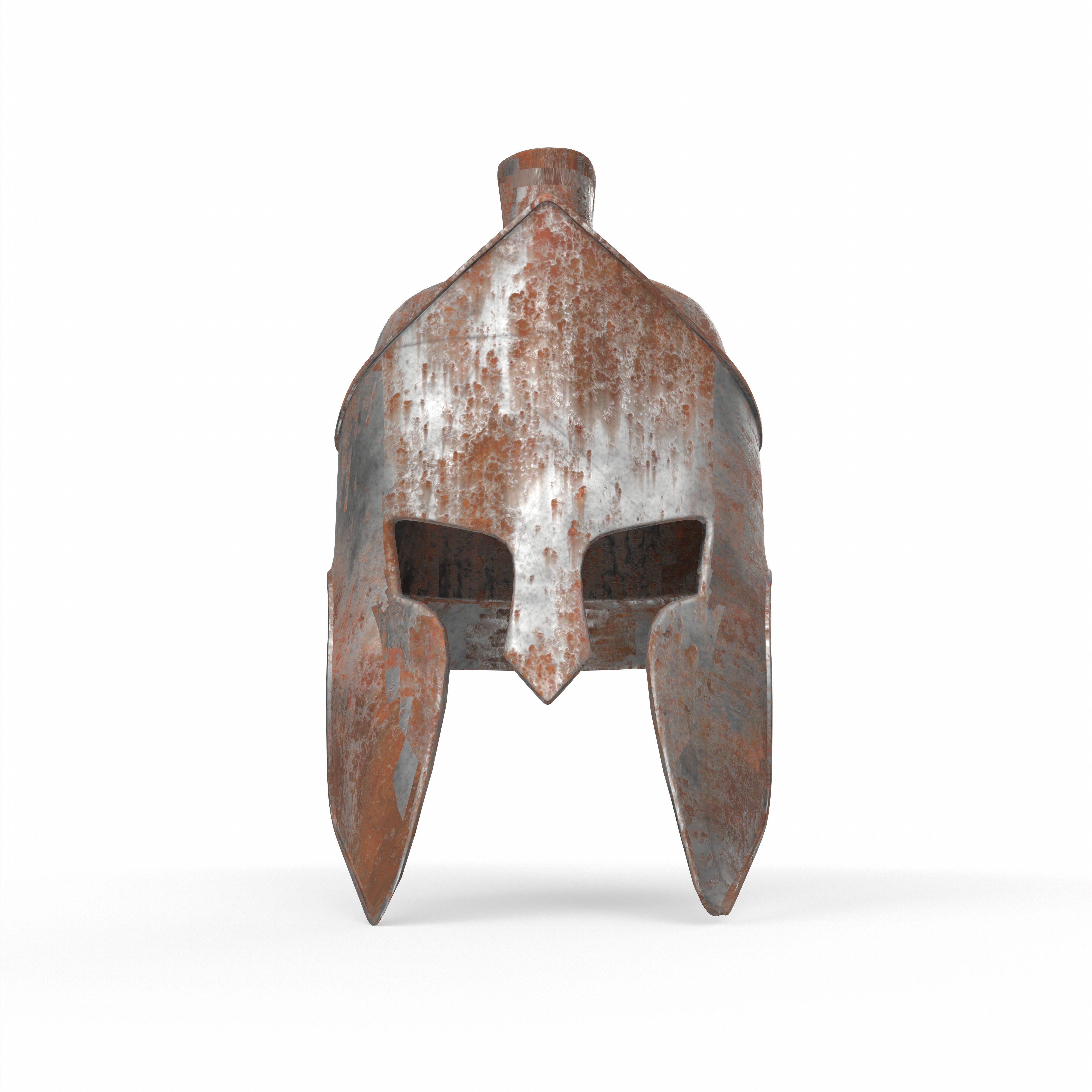 Spartan Helmet Game Ready 3D model_5
