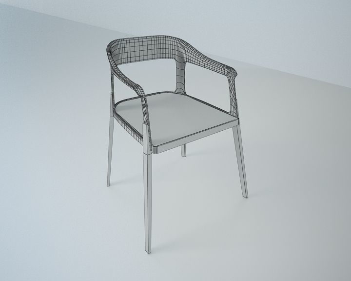 cofee table Low-poly 3D model_3