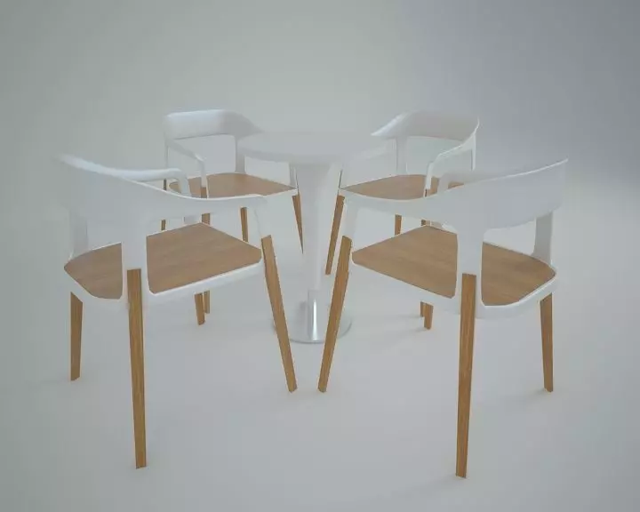 cofee table Low-poly 3D model_0