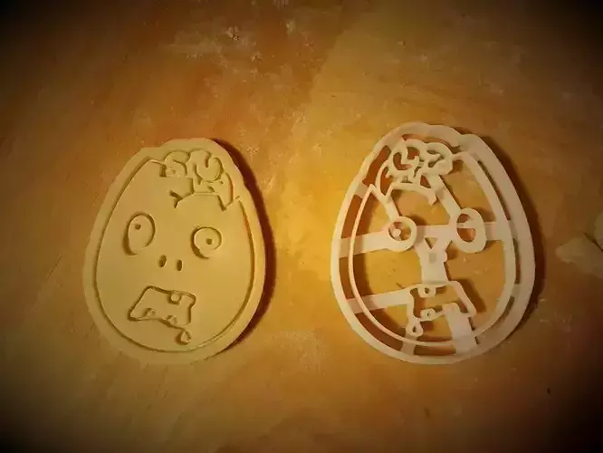 Zombie easter egg cookie cutter