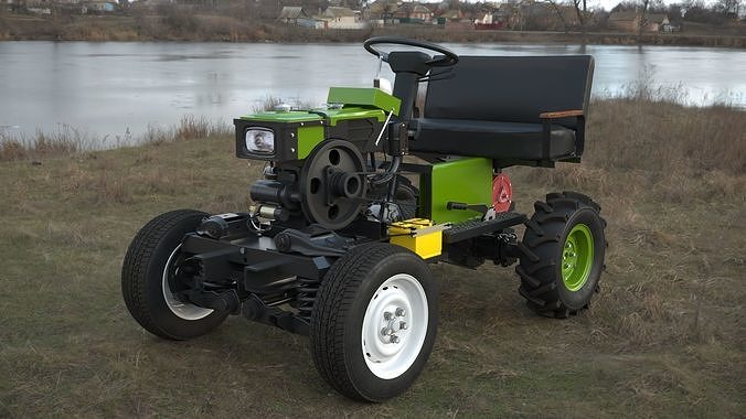 MotoTraktor tractor with seat 3D model