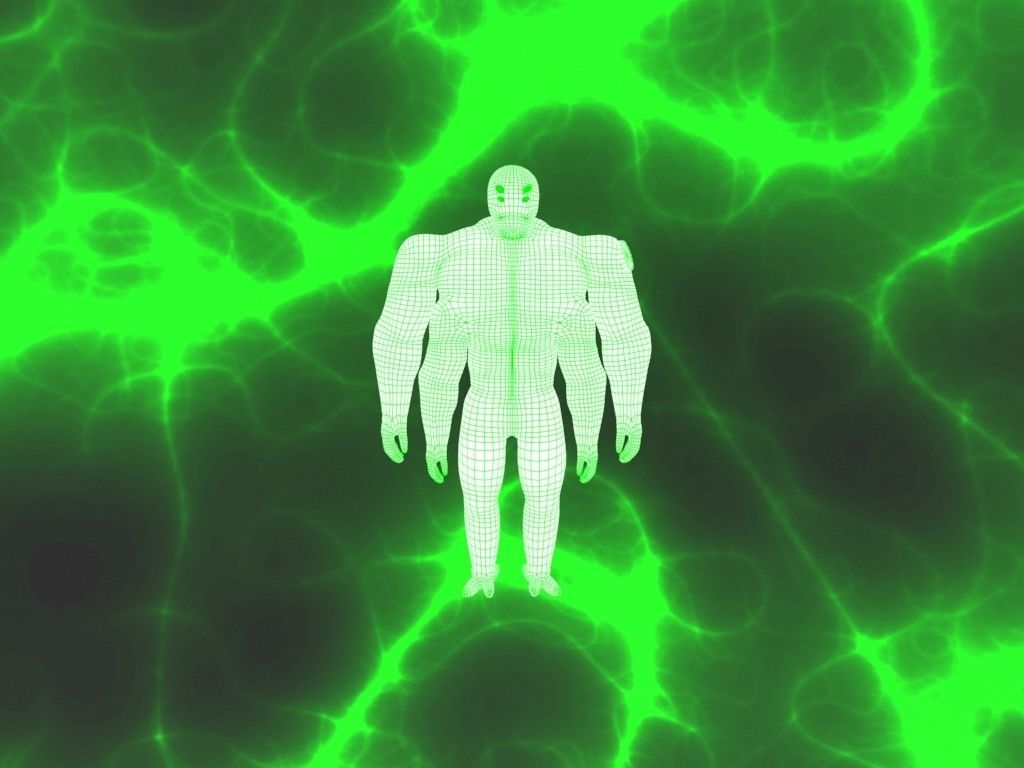 Four arm alien 3D model_5