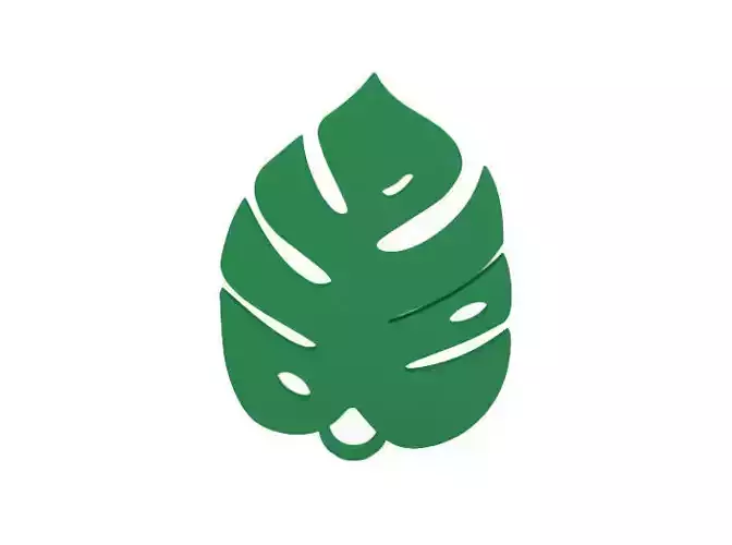 Keychain monstera leaf