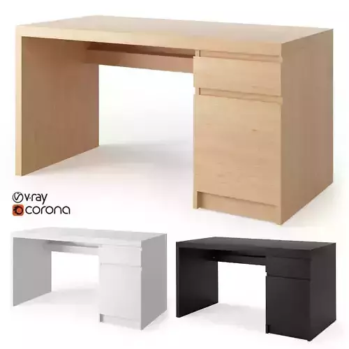 Malm Desk 3D model Malm Desk 3D model