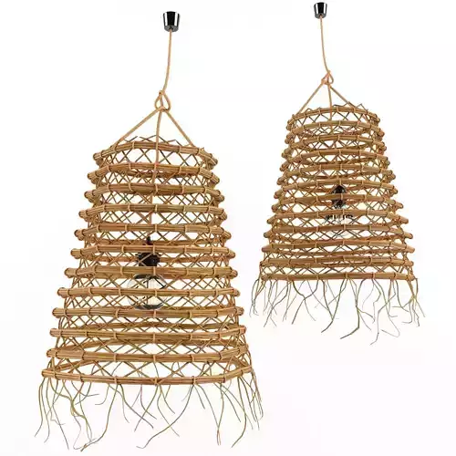 Bamboo rattan lamp