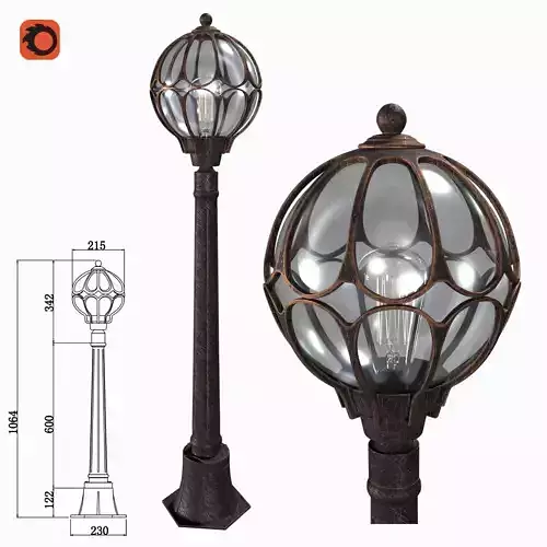 Lamppost Maytoni O023FL-03G Via