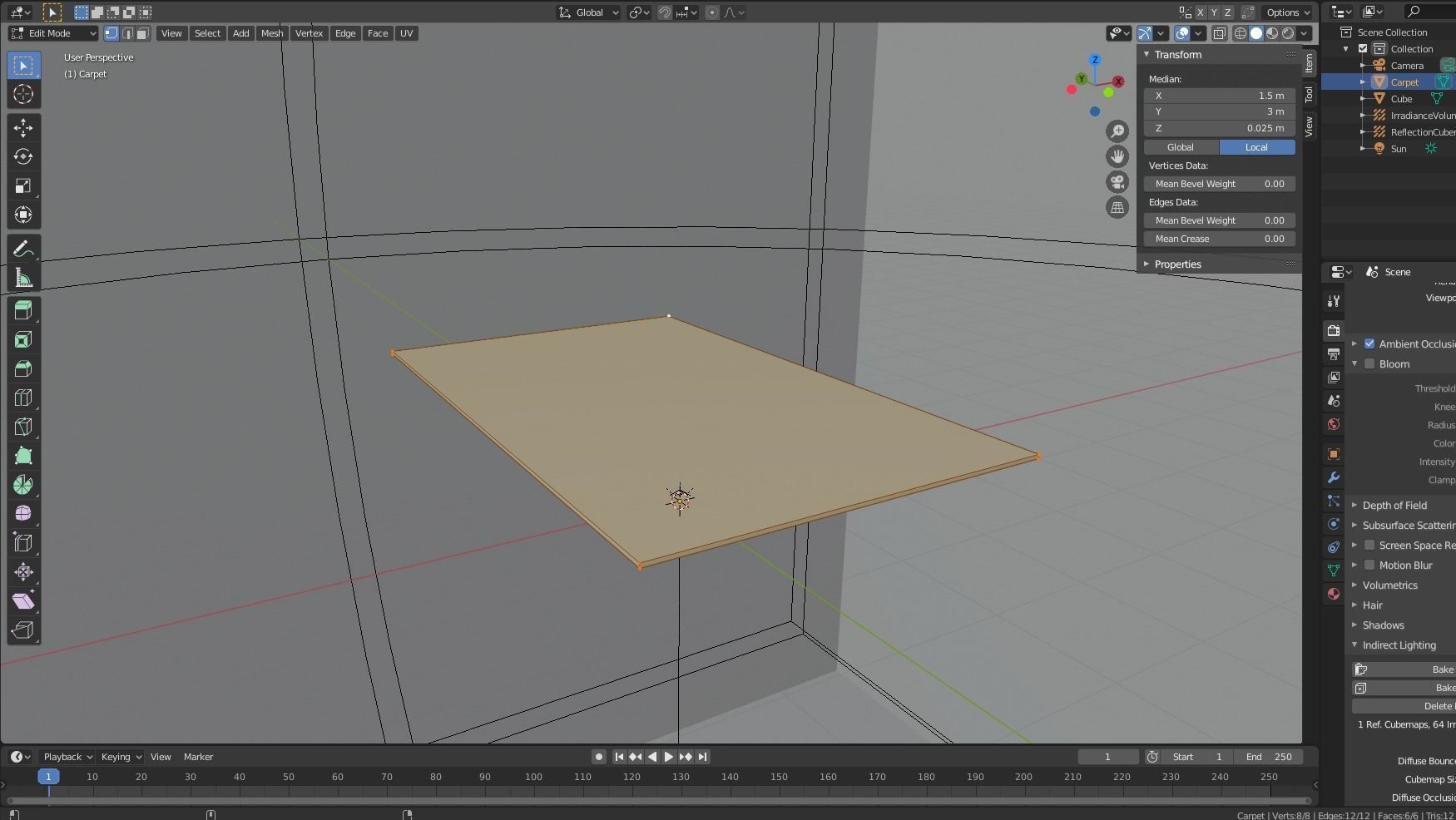 Carpet plastic sheet Free low-poly 3D model_4