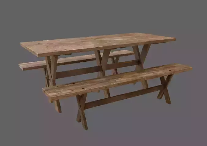 Medieval Style Table and Benches