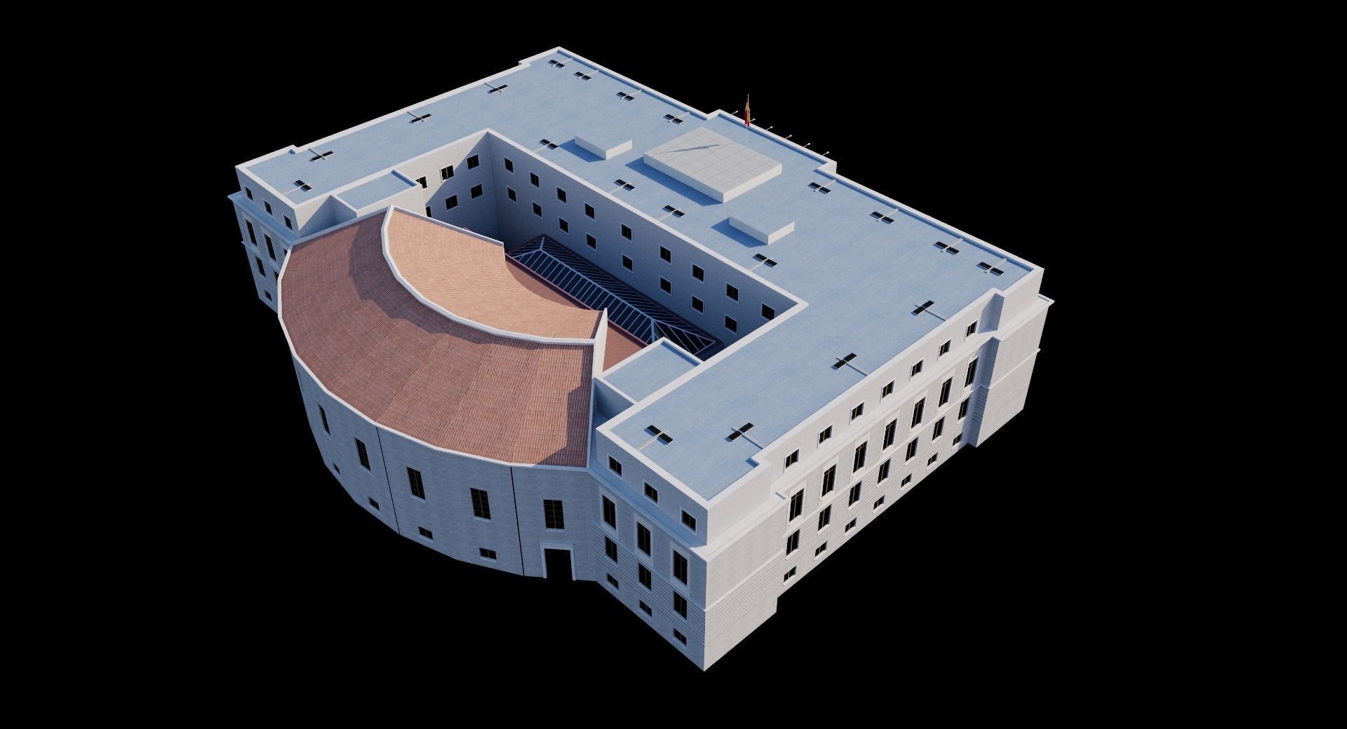 Edificio Building La Casa de Papel - Money Heist 3D model_6